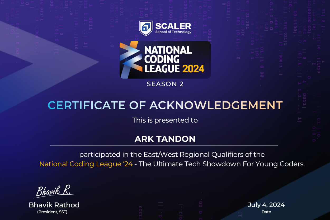 National Coding League By Scaler